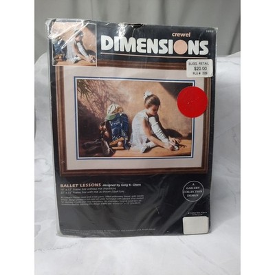 Dimensions Crewel Kit Ballet Lessons 1498 Vintage 1997