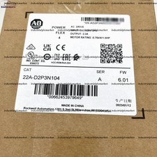 AB 22A-D2P3N104 PowerFlex 4 0.75 kW 1 HP AC Drive New Factory Sealed US Free Tax