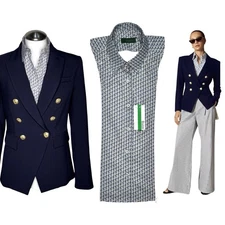 NWT Brunne DICKEY Compatible with VERONICA BEARD Blazer Button Down Shirt 00-14