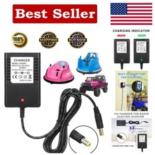 12V Charger for Kidzone Bumper Car,12V Battery Charger for Ride on Toys,Cargador