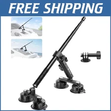 Double Layer Suction Cup Car Mount Kit for GoPro & Insta360 - 360° Adjustability