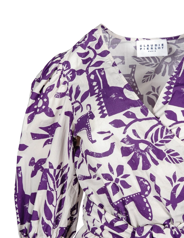 Claudie Pierlot Women's Top Size 40 FR / L Wrap Top CFPTO00645 - Image 3 of 4