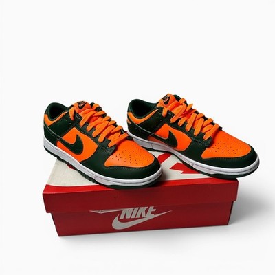 Nike Dunk Low Retro Miami Hurricanes Green Orange UK 6,5 Deadstock
