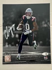 christian gonzalez New England Patriots signed autographed 8x10 with JSA Wit C