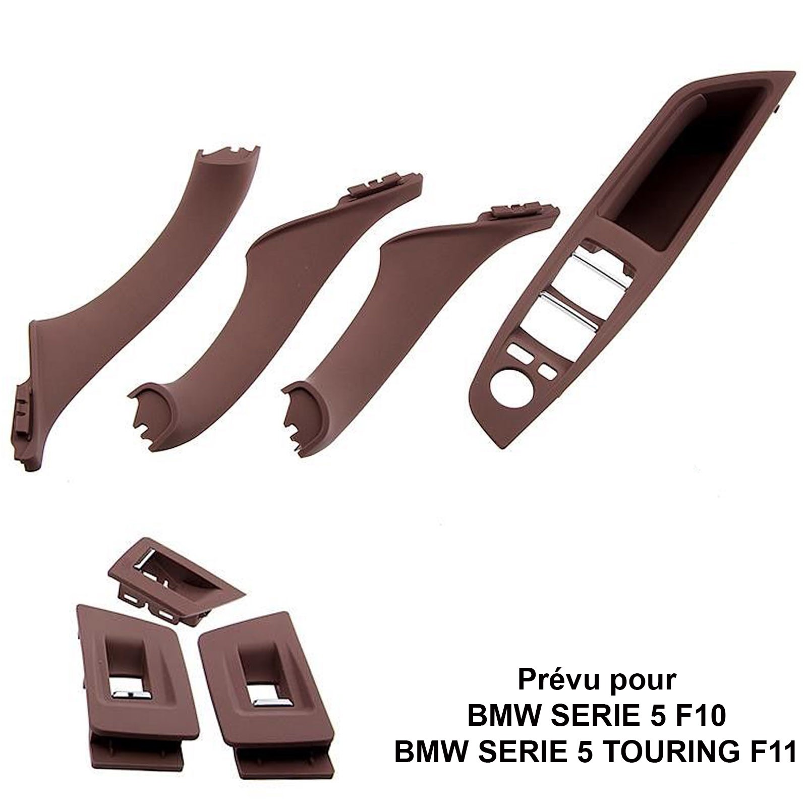 Poignée intérieure de porte BMW Série 5 F10 F11 noire 51417261953