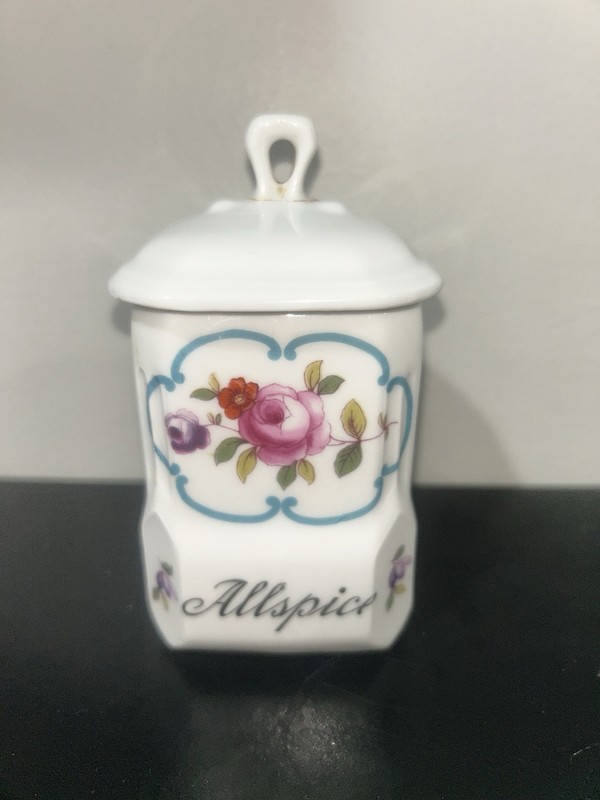 Allspice Victoria Czech Slovakia porcelain spice jar as is/as shown