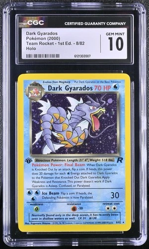 Pokemon Dark Gyarados Team Rocket 1st Edition Holo Rare #8 CGC 10 Gem Mint