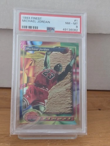 1993 FINEST MICHAEL JORDAN PSA 8 CARD #1