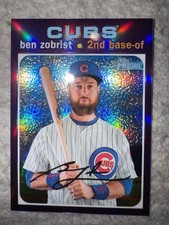 2020 Topps Heritage High Number - Ben Zobrist #THC-505 Hot Box Chrome Purple...