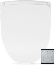 Bio Bidet Slim Two Electric Toilet Seat Warm Heated Night Light WHITE ROUND