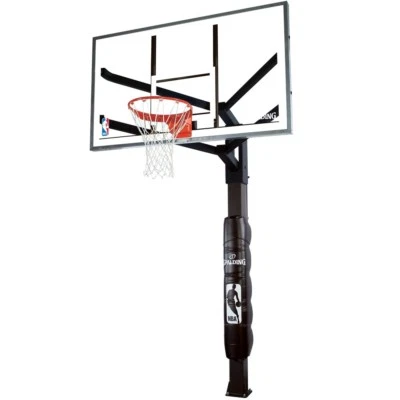 Spalding Arena View 60 Glass Backboard Inground Basketball Spalding Arena View 60 Glass Backboard Inground Basketball Ring Tower