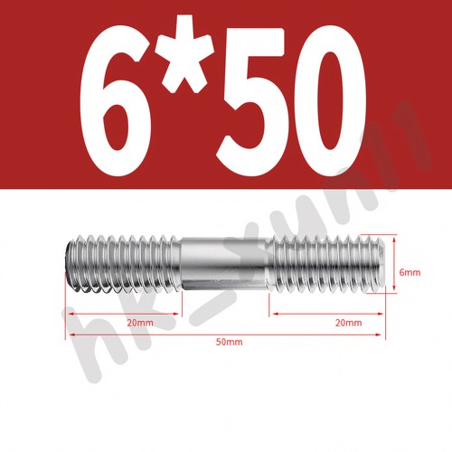 Double End Threaded Stud Bar Rod Bolts 316 (A4) Stainless Steel Screws M6 - M16 - Picture 8 of 85