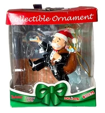 Basic Fun Monopoly Game Guy & Bag of Cash Christmas Ornament 2004