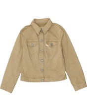Krizia Jeans Womens Bomber Jacket It 48 Xl Beige Cotton Bh03