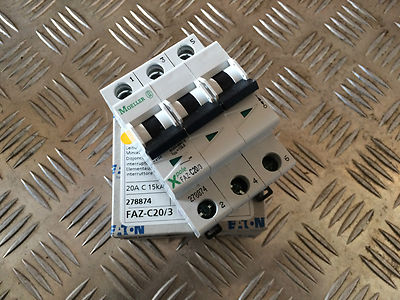 Moeller FAZ-C20/3 Leitungsschutzschalter 20A C 15kA 3pol. 278874
