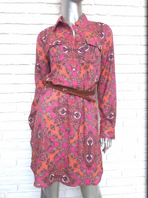 pink paisley shirt dress Heidi Klein - Ischia paisley shirt dress
