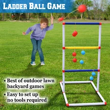 Ladder Toss Game Set Golf Backyard Family Games w 6 Bolos Kids Child Sports Gift