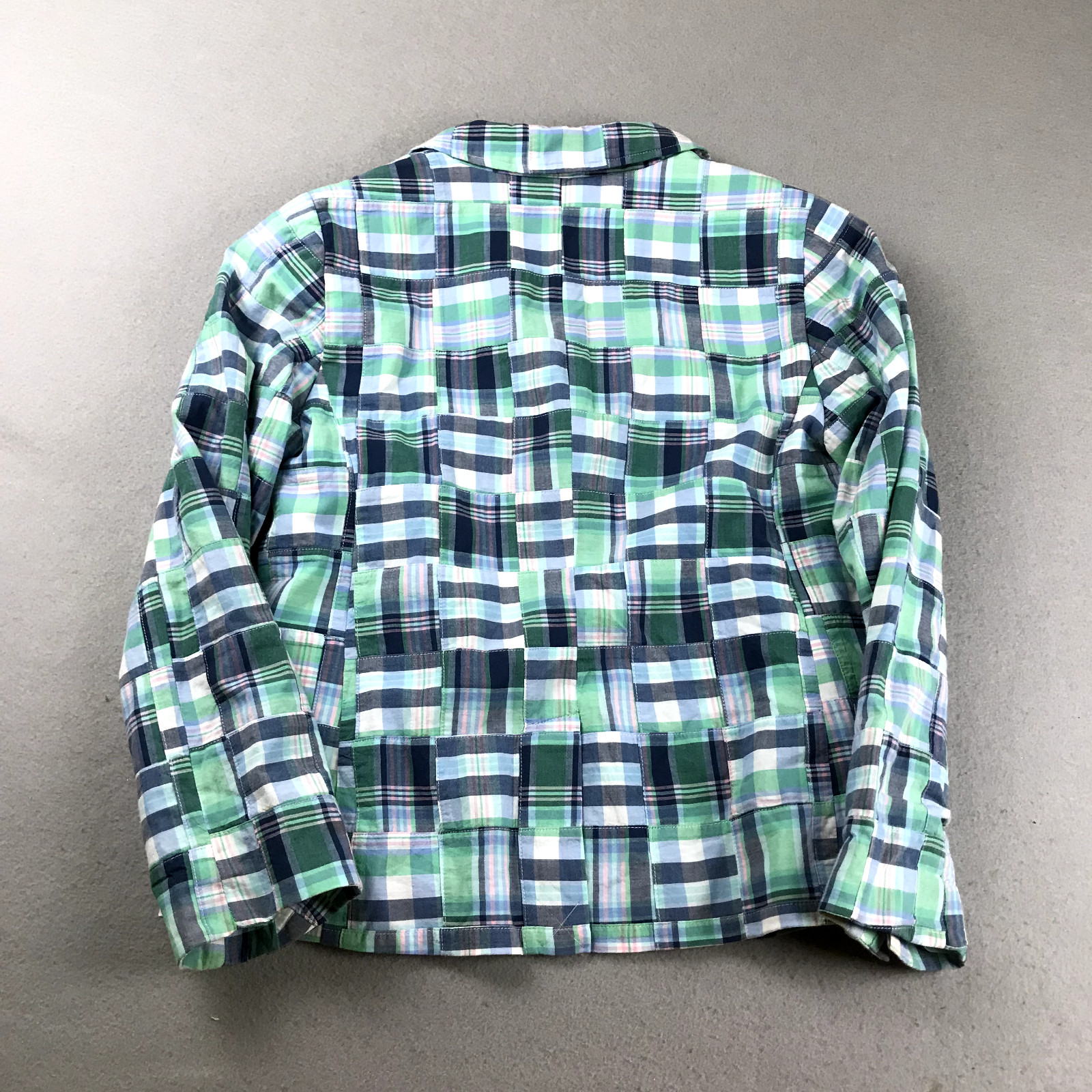 Talbots Jacket Womens 10 Blue Patchwork Lined But… - image 3