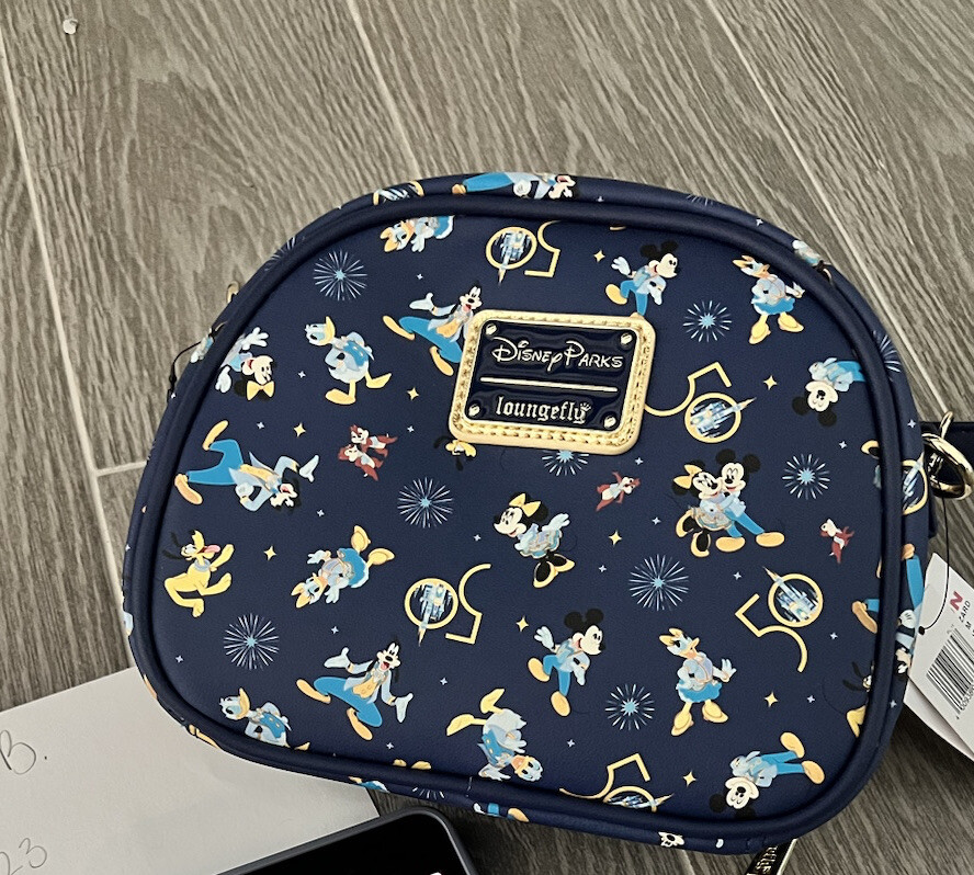 Walt Disney World 50th Loungefly Crossbody Bag Pin Holder
