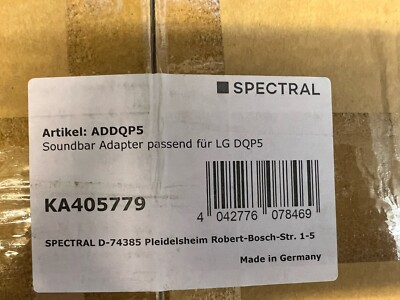 Spectral Soundbar-Adapter KA405779 Passend zu LG DQP5 Neu Und Originalverpackt 