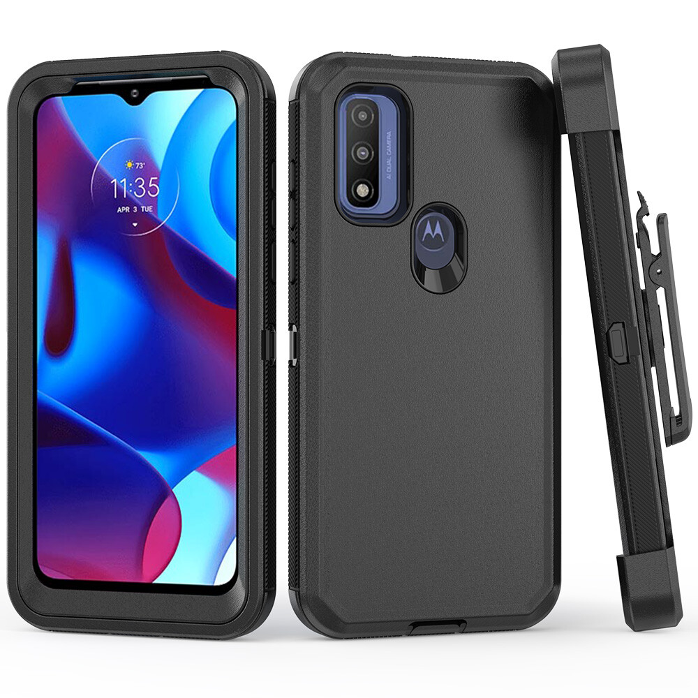 Aazon.co: YhxcY For Oto G Power 2021 Case - 3-in-1 Heavy Duty - Foto 6