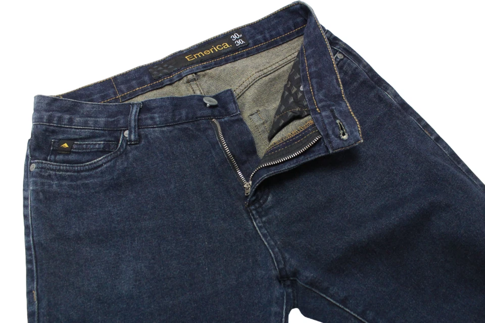 Jeans regulares Emerica Dagger para hombre W30/L30 cremallera mosca denim azul oscuro Foto 4 de 4