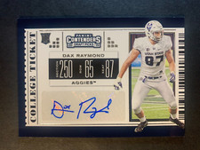 2019 Panini Contenders Draft Picks College Ticket Dax Raymond Rookie Auto # 152