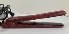 KOR 1.25" RED Cheetah Ceramic Hair Iron Straightener 100% Ceramic WORKING