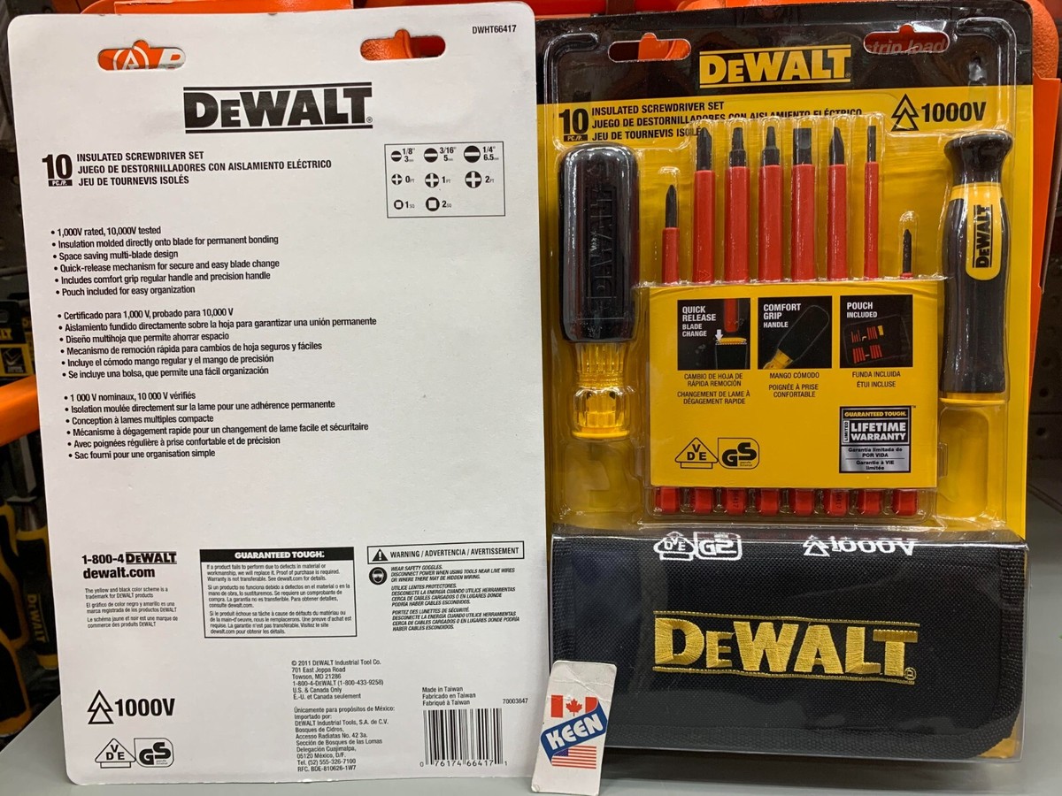 DEWALT CANADA Vinyl Grip Insulated Screwdriver Set (10-Piece) | eBay