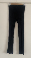 BEING CASUAL BLACK Leggings Size 12 Crinkle Feel Stretchy 29 inch inside leg