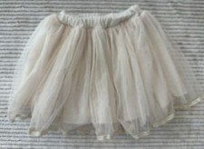 Ivory  Gold Tutu Skirt Girls Size 4T