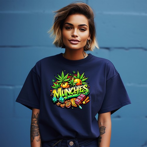 Weed Hemp_22 Munchies Unisex T-shirt - Funny 420 Apparel, Ideal for Stoner Humor - Picture 8 of 46