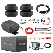 Universal Air Suspension Helper Spring + Compressor Kit Fit Ford F150 F250 GMC