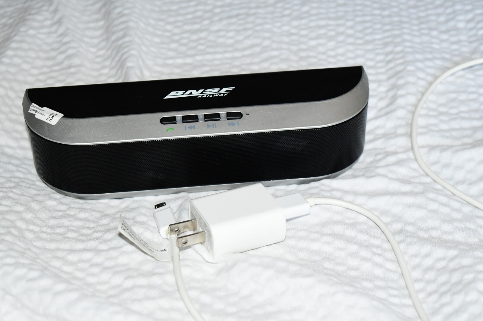 BNSF Railway Promotional Bluetooth Speaker Rare Collectible Tested with Cable W5A1