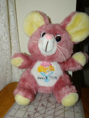 Vintage 60's Pink Rose Mouse Plush - Sweet Thing - Stuffed Toy By A&L  Novelty Co