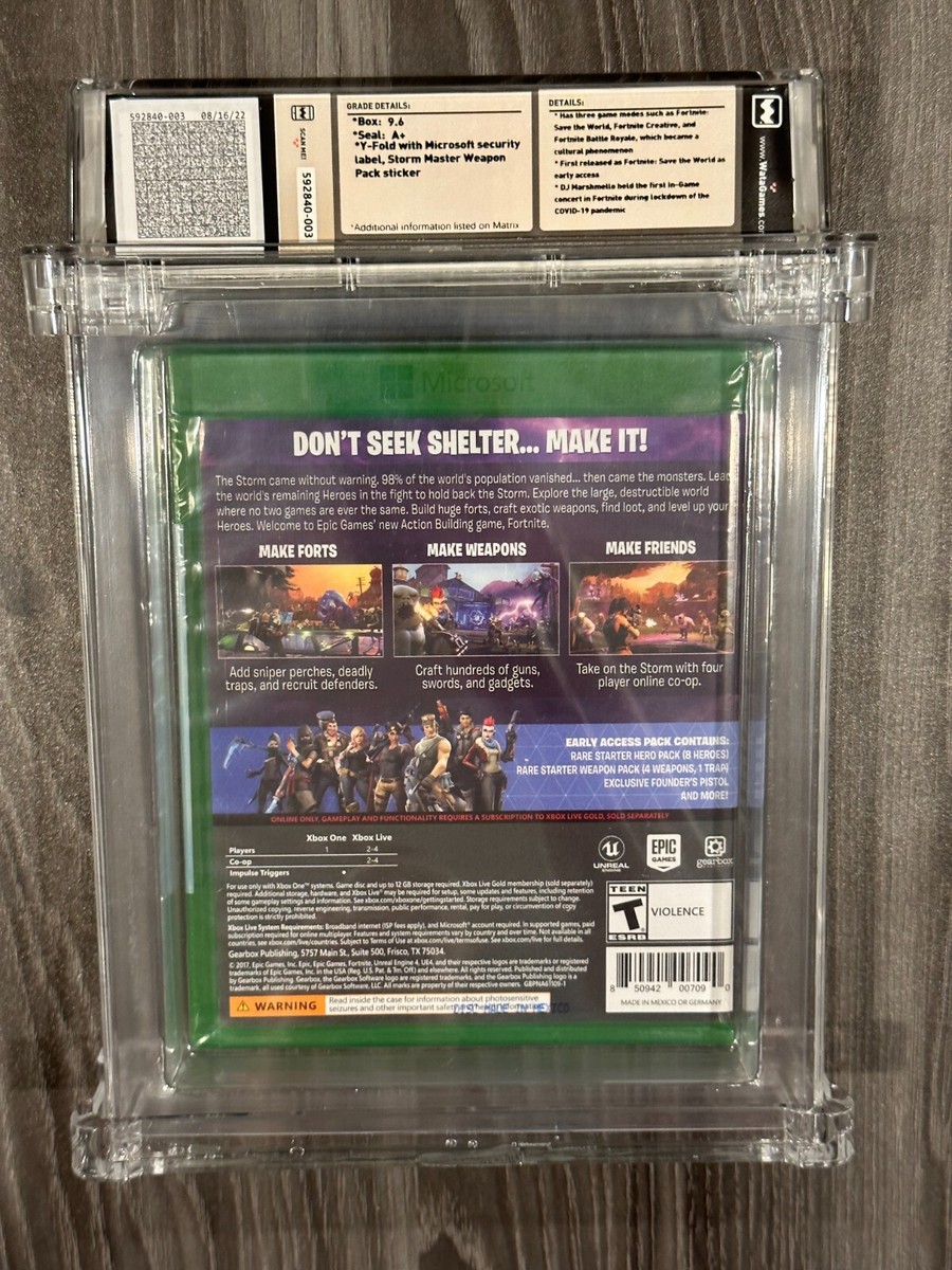 Fortnite Xbox One, New Sealed GRADED WATA 9.6 A+ 850942007090| eBay