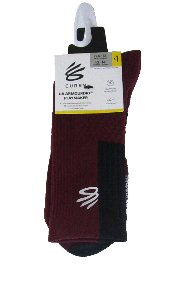 【UNDER ARMOUR】Unisex Curry ArmourDry Playmaker Socks 6825019_White_Black?wid=400&