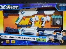 New Zuru X - Shot 2X Hawk Eye with Scope 2X Micro Blasters 24 Darts