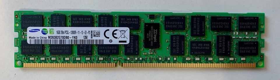 LOT RAM mémoire 32Go (2x16Go) DDR3 PC3-12800R 1600MHZ ECC pour serveur - Photo 2/4