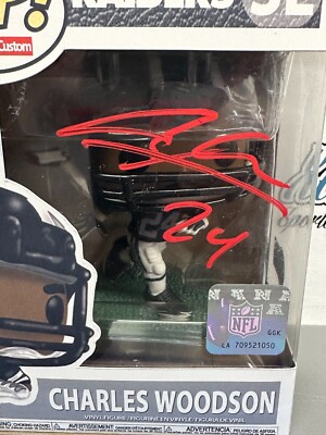 CHARLES WOODSON RAIDERS SIGNED AUTOGRAPHED NFL 1/1 FUNKO POP