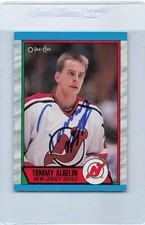 1989/90 O-Pee-Chee #241 Tommy Albelin Devils Signed Auto *F6362