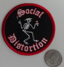 Social Distortion Skeleton Embroidered Iron On Patch Rockabilly, Punk, Dice, D