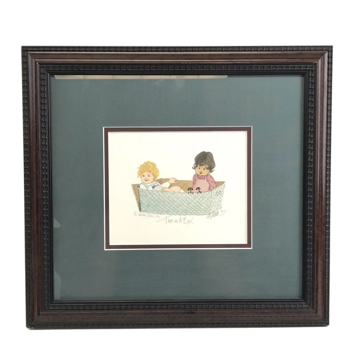 P. Buckley Moss モス 額装 ポスター カリグラフィー アート Large VTG
