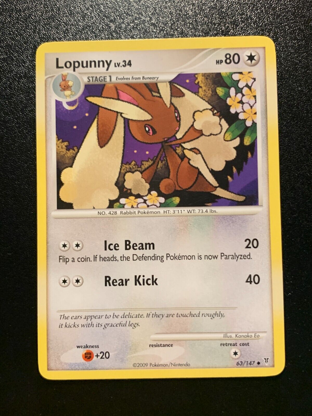 Pokemon Card Platinum Supreme Victors Lopunny 63/147.