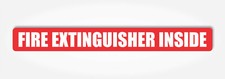 Fire Extinguisher Inside Decal Sticker Semi Truck Set 2pcs