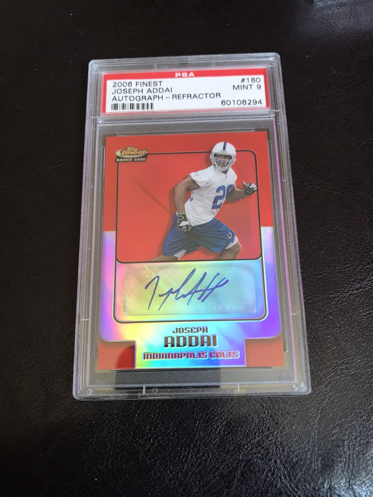 Joseph Addai Finest #160 Autograph-Refractor