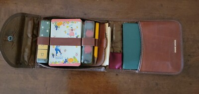 VINTAGE PLAY KIT CHESS CHECKER DICE CARDS BOARD GAMES POCKET TRAVEL