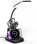 New LED Desk Lamp with Wireless Charger and Pen Holder, 800 Lumens, 3 Mode/Black