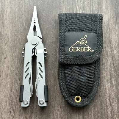 Gerber Fisherman Compact Multi Plier MP400  w/Tweezers & Extra Long Pliers