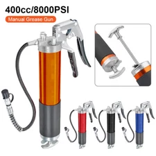 8000PSI Heavy Duty Pistol Grease Gun Flex Hose 14Oz Lubrication Cartridge Kit